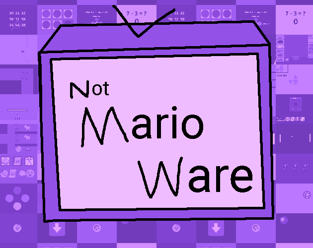 poorly drawn television with the words not mario ware on it